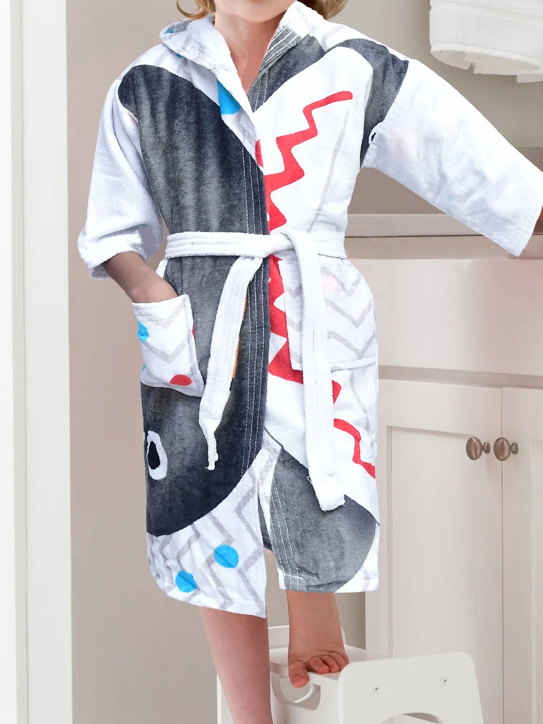100% Pure Velour Kid’s Hooded Bathrobe – Oliver