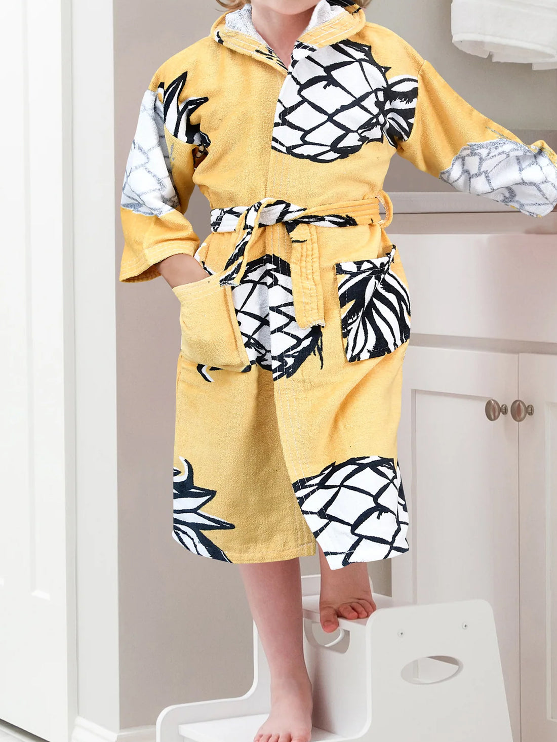 100% Pure Velour Kid’s Hooded Bathrobe – Hudson