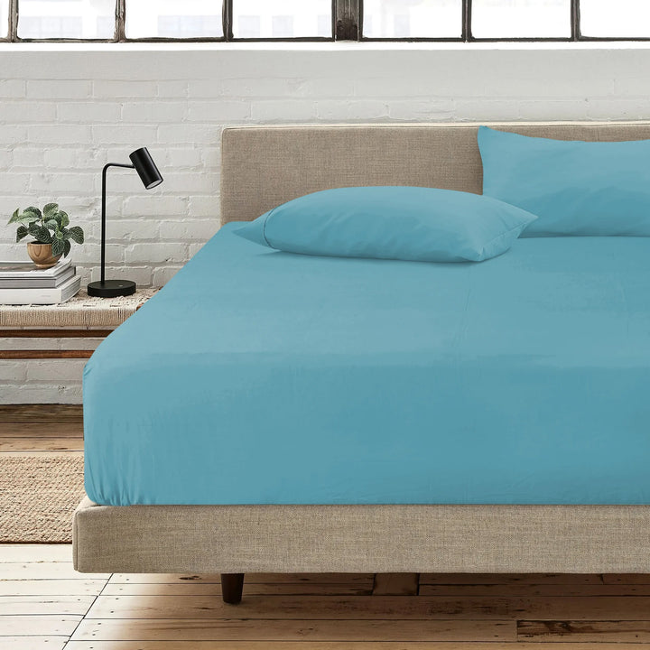 1000TC Ultra SOFT FITTED Sheet - Sky Blue