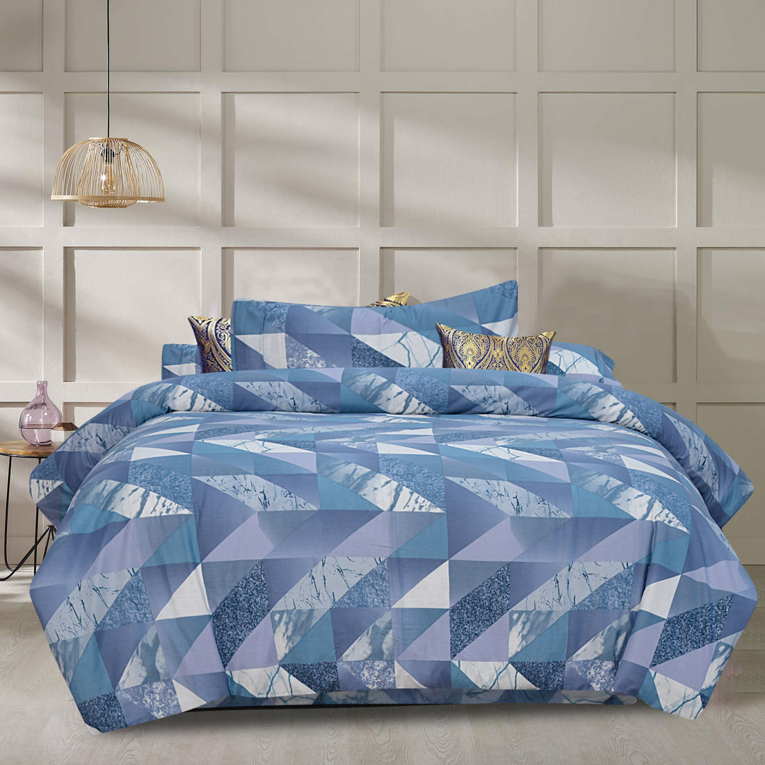 3 Pcs Printed Quilt Cover – David