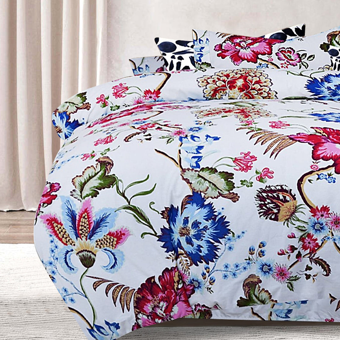 3 Pcs Printed Quilt Cover – Flower Forlin