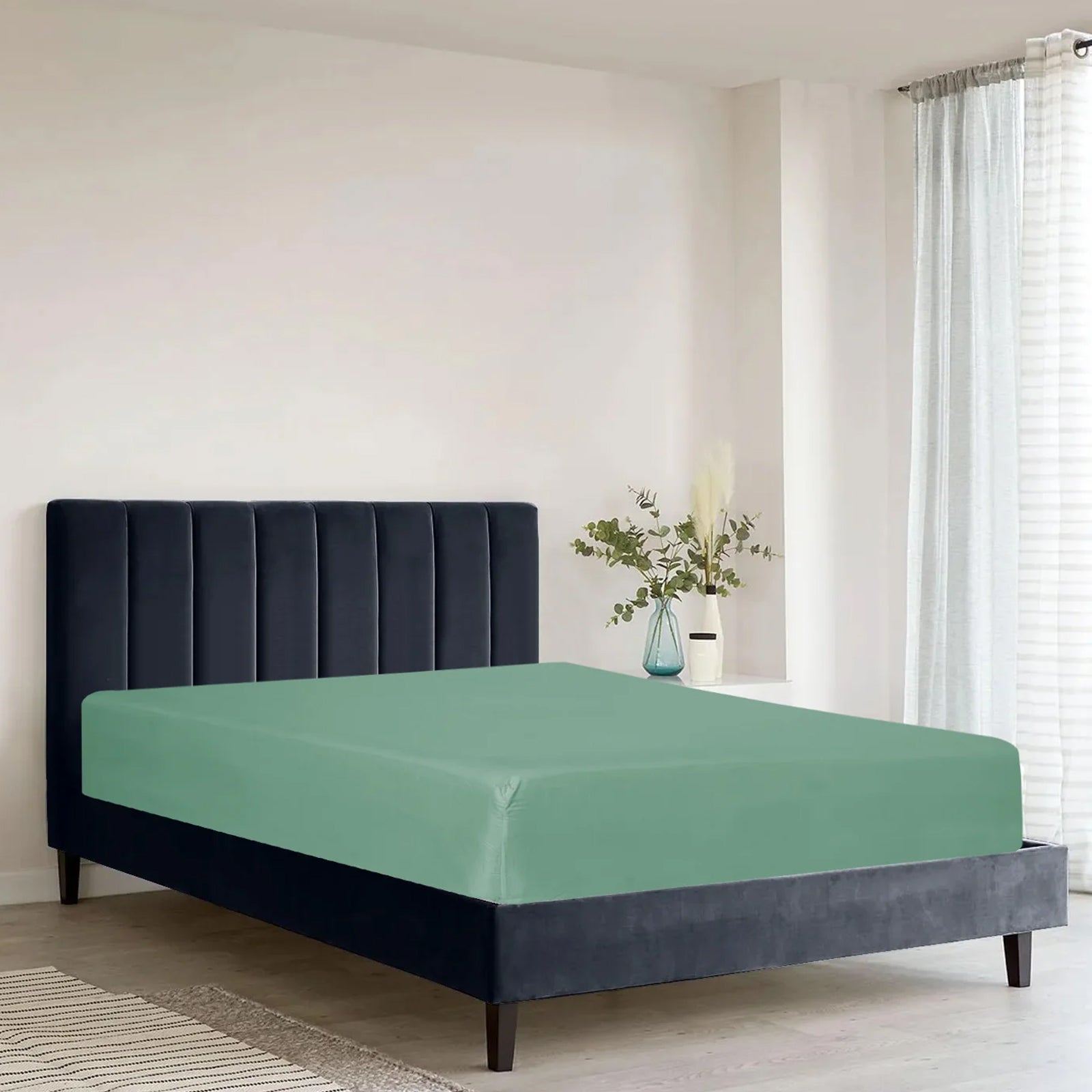 1000TC Ultra SOFT FITTED Sheet - Green Ash