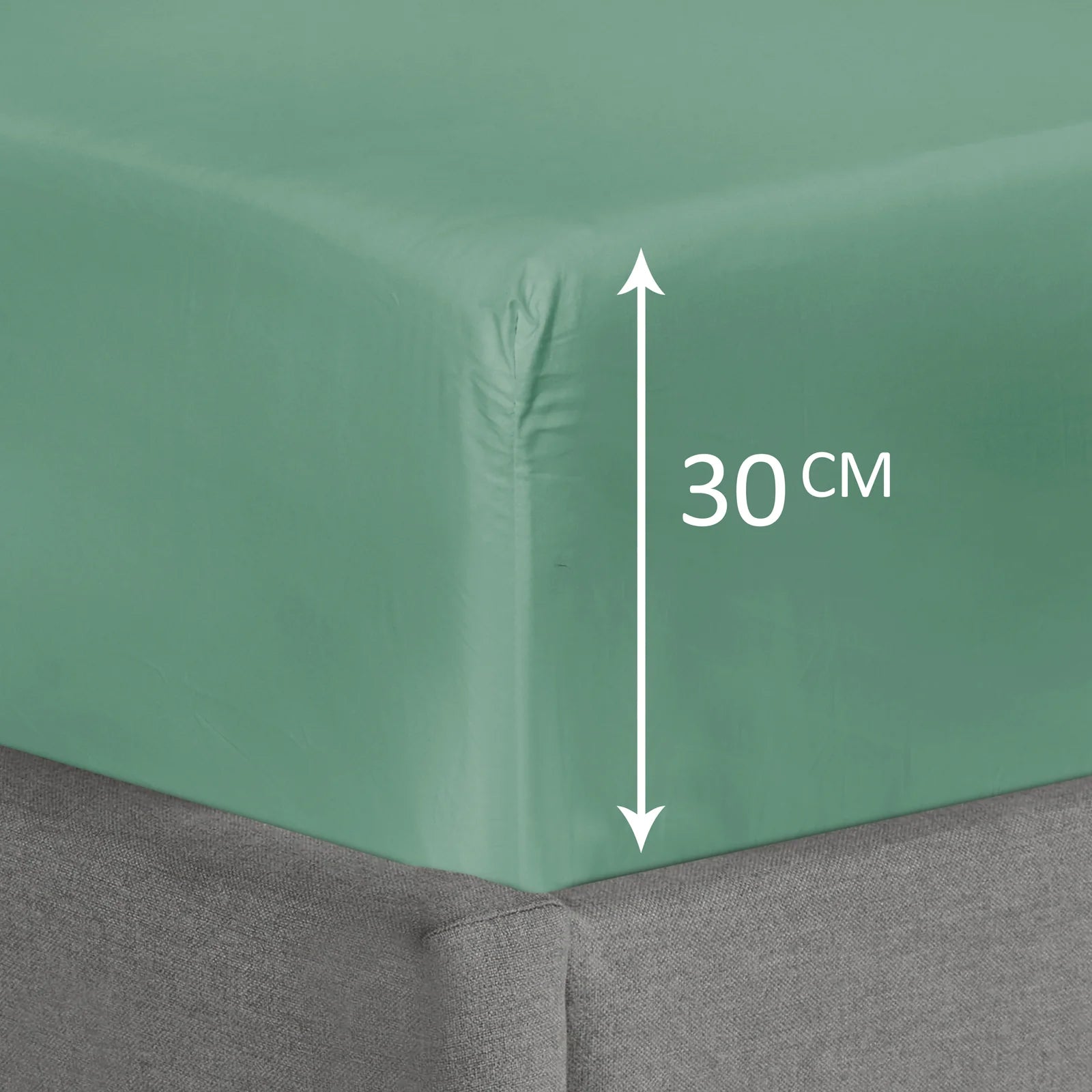 1000TC Ultra SOFT FITTED Sheet - Green Ash