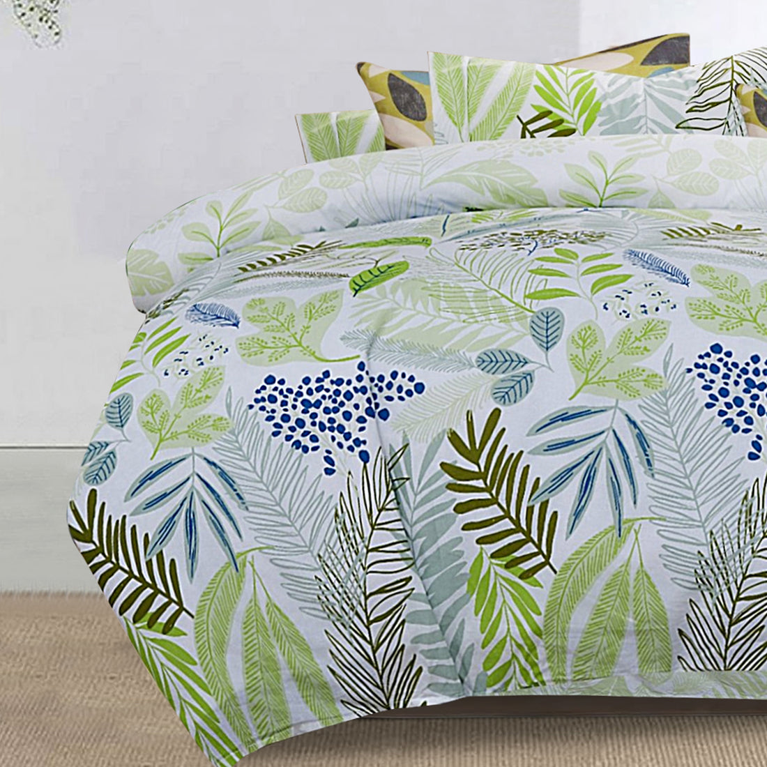 3 Pcs Printed Quilt Cover – Flower Shades