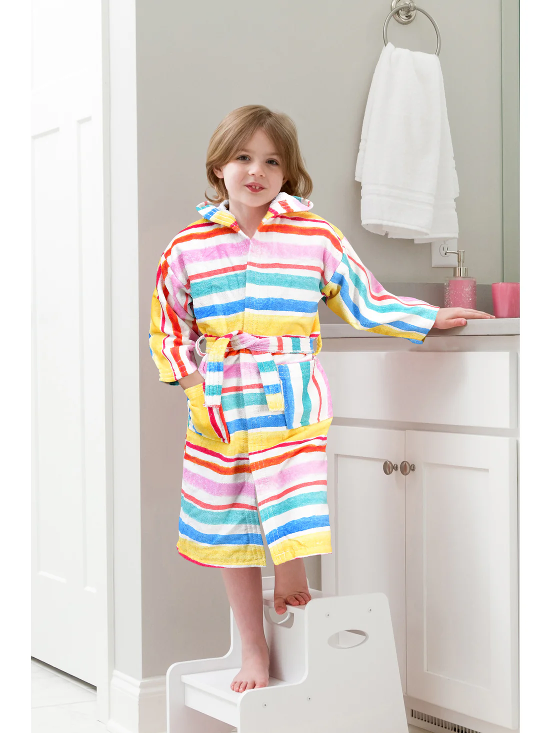 100% Pure Velour Kid’s Hooded Bathrobe – Samuel