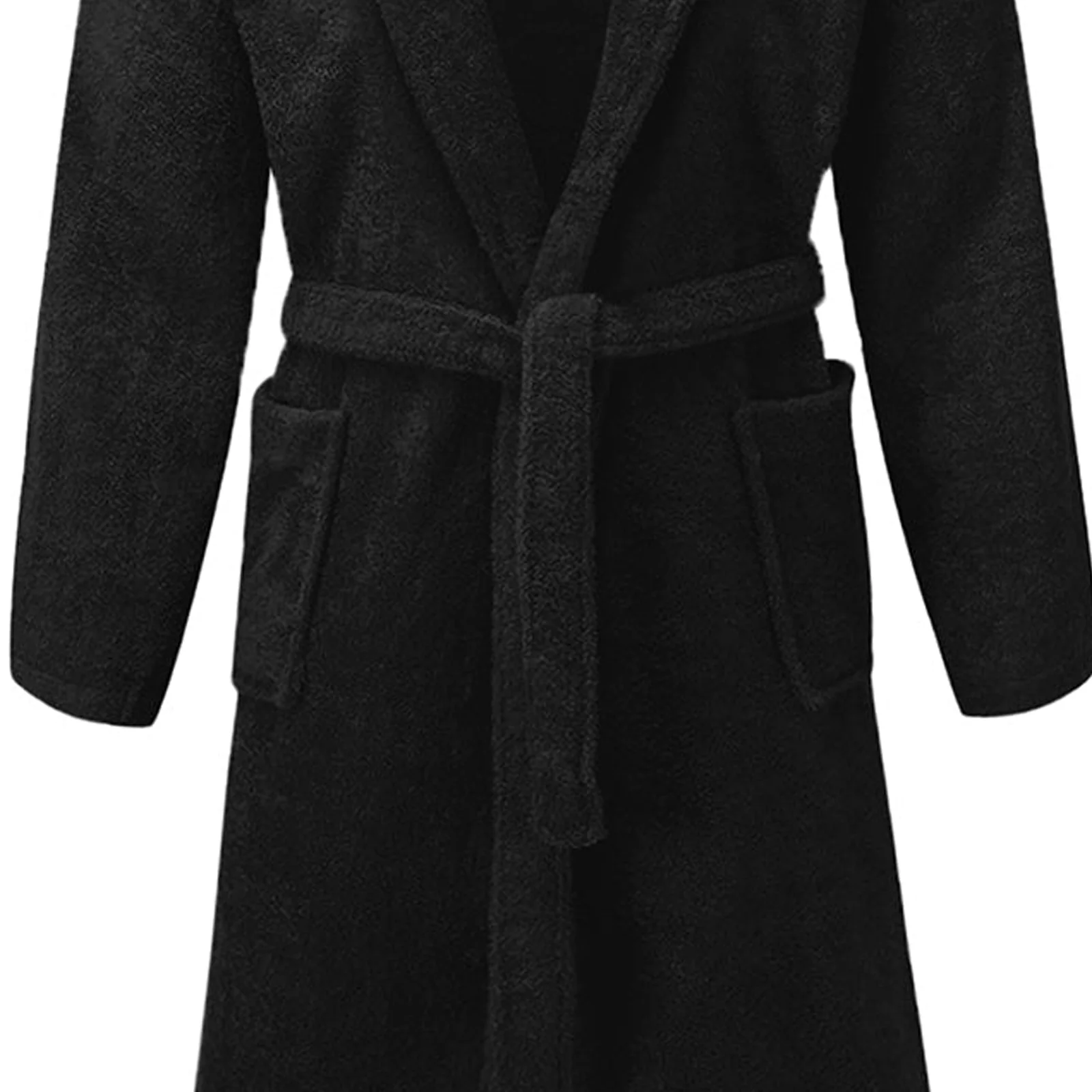 100% Cotton Terry Bathrobe Color – Black - Image 2