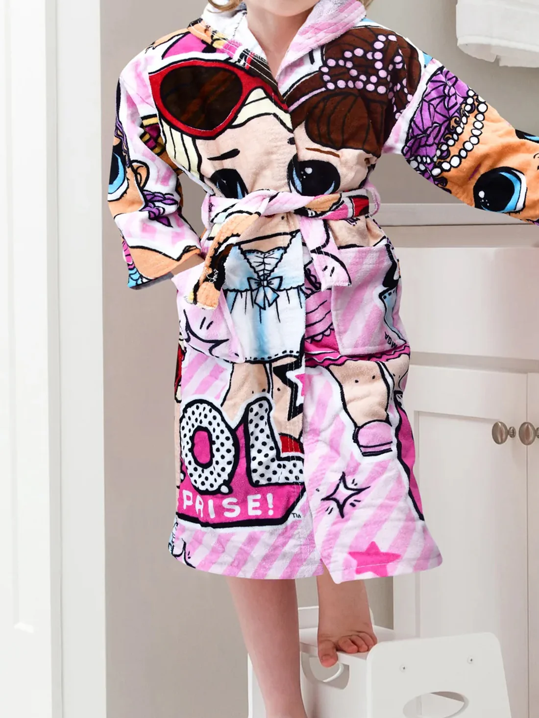 100% Pure Velour Kid’s Hooded Bathrobe – Ezra - Image 2