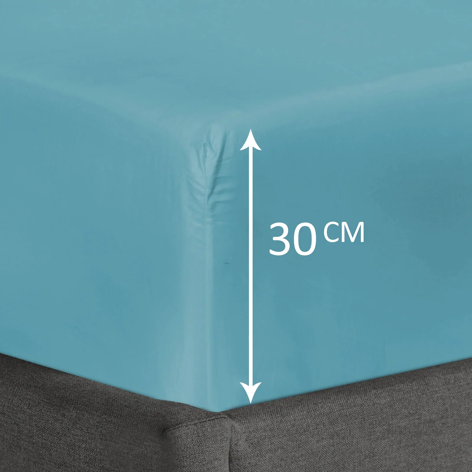 1000TC Ultra SOFT FITTED Sheet - Sky Blue - Image 3