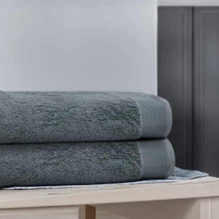 Pack Of 2 Pcs 100% Pure Cotton Bath Sheet Set – Cadet Grey