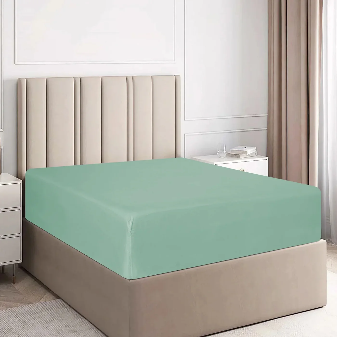 1000TC Ultra SOFT FITTED Sheet - Green Ash - Image 3