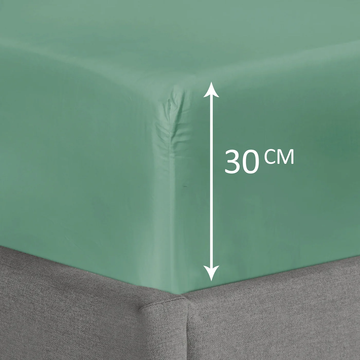 1000TC Ultra SOFT FITTED Sheet - Green Ash - Image 4