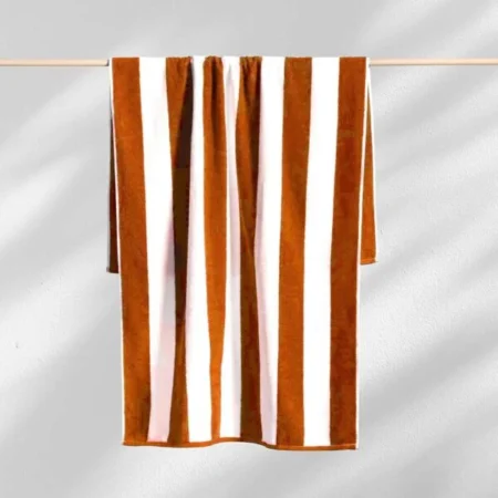 Cabana Style Pack of 2 Pcs Stripes Pool / Beach Towel Set – Orange