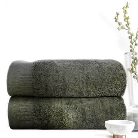 PACK OF 2 PCS BATH TOWEL –  BORLINA