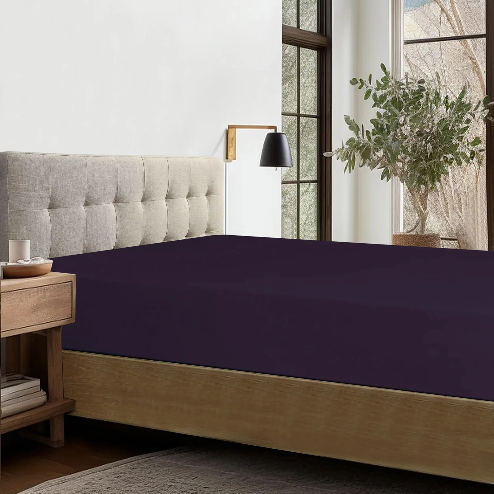 1000TC Ultra SOFT FITTED Sheet - Purple - Image 2