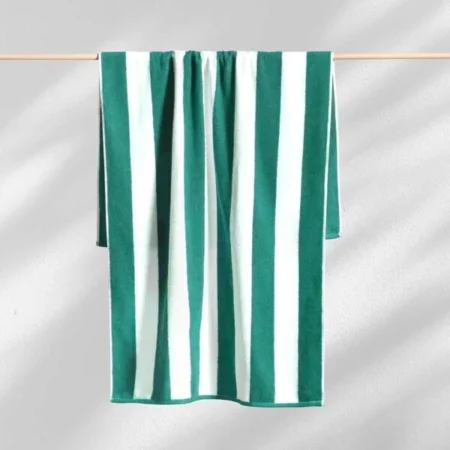 Cabana Style Pack of 2 Pcs Stripes Pool / Beach Towel Set – Sea Green