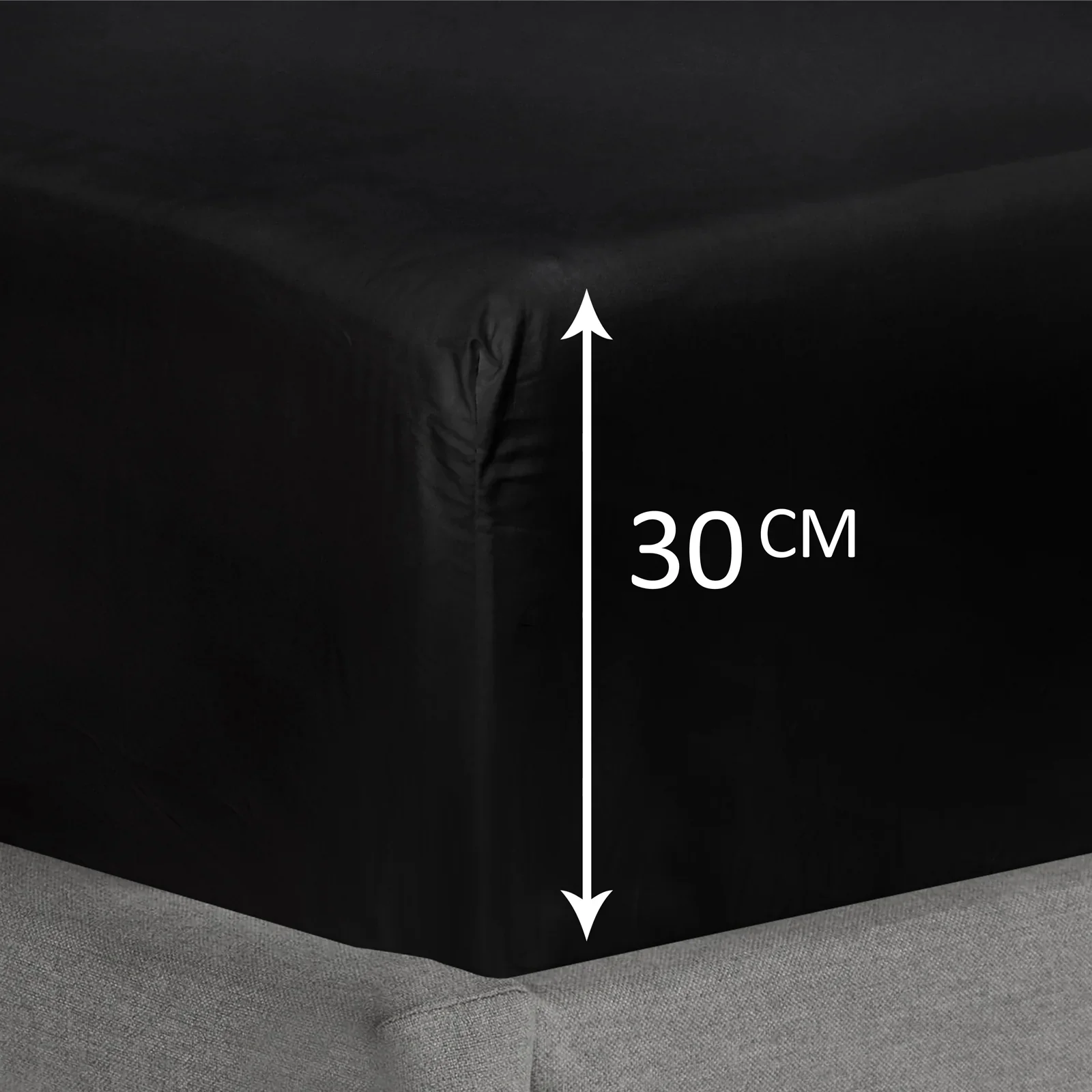 1000TC Ultra SOFT FITTED Sheet - Black - Image 3